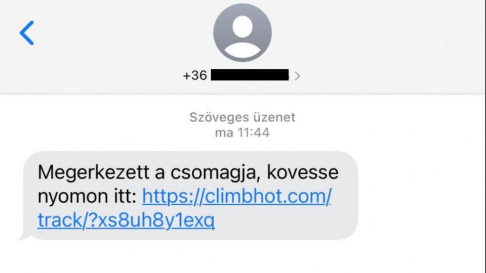 Ha rkez csomagrl kap SMS-t, ne nyissa meg a linket