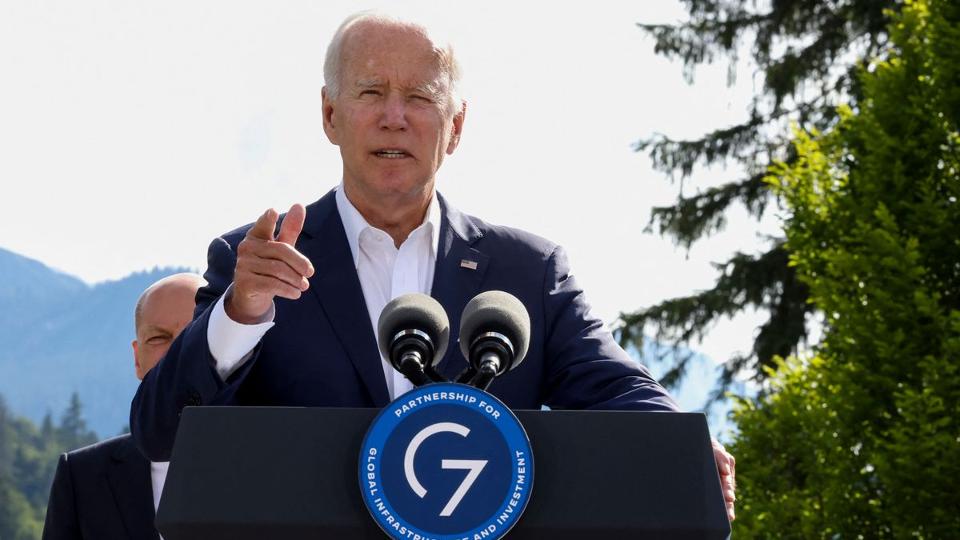 Joe Biden az ukrnok ersebb tmogatsrl trgyal ma a G7-cscson